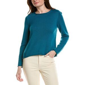 Eileen Fisher Womens  Jewel Neck Sweater, Blue